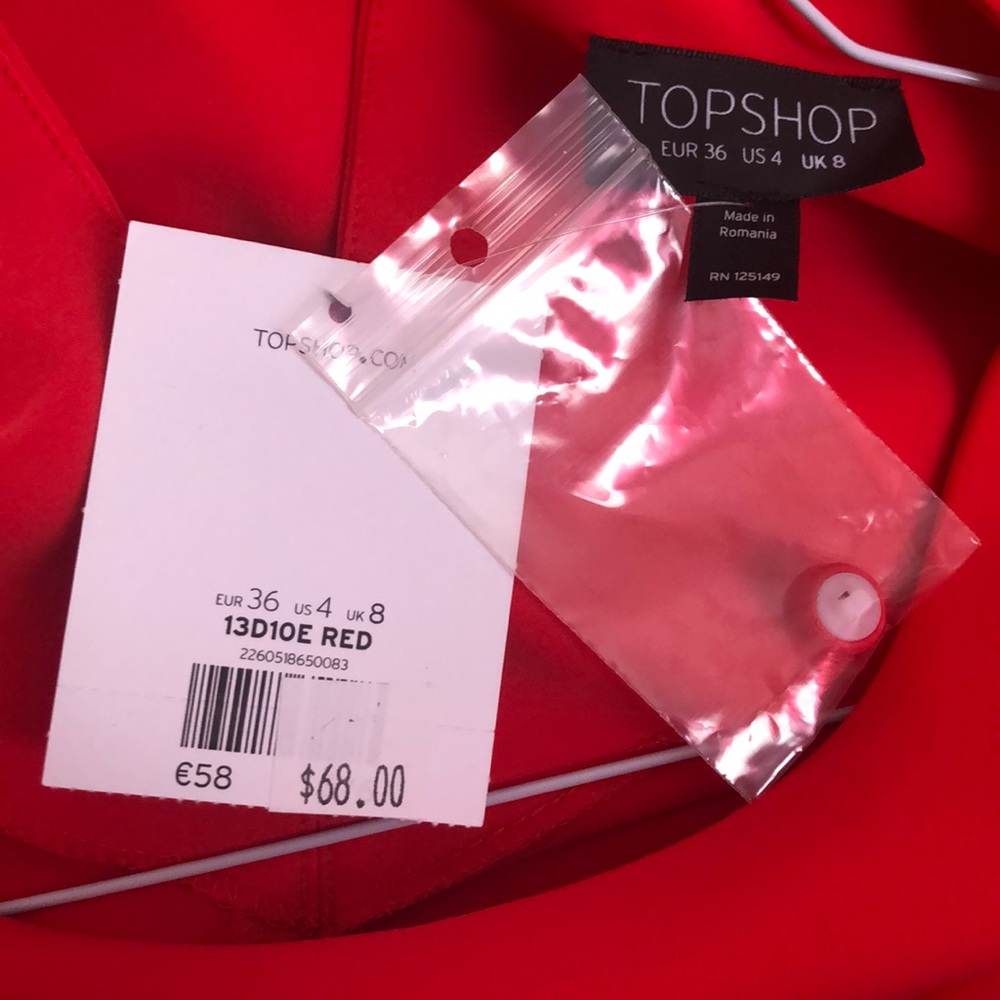 Top Shop Red Blouse ! - Picture 3 of 3